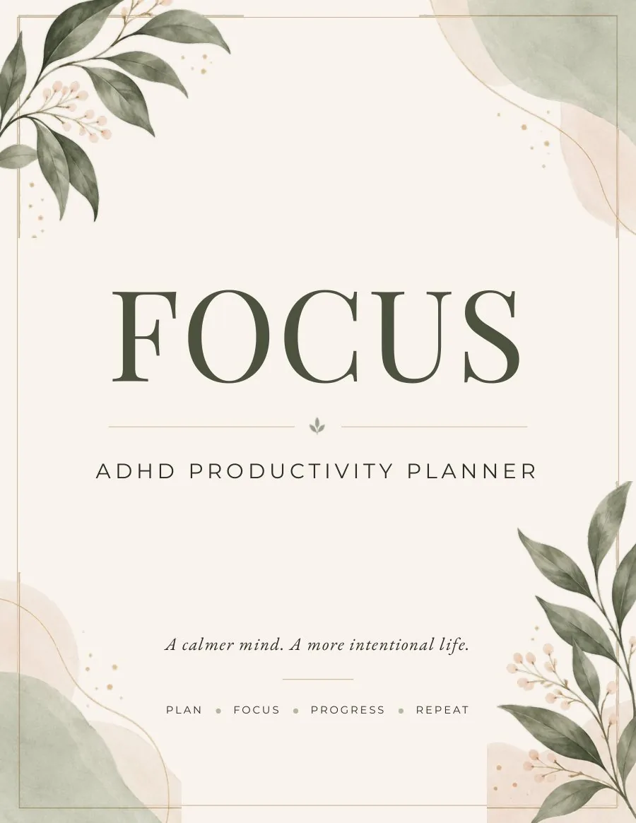 FOCUS ADHD Productivity Planner cover