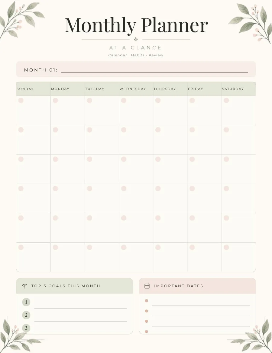 Monthly Planner